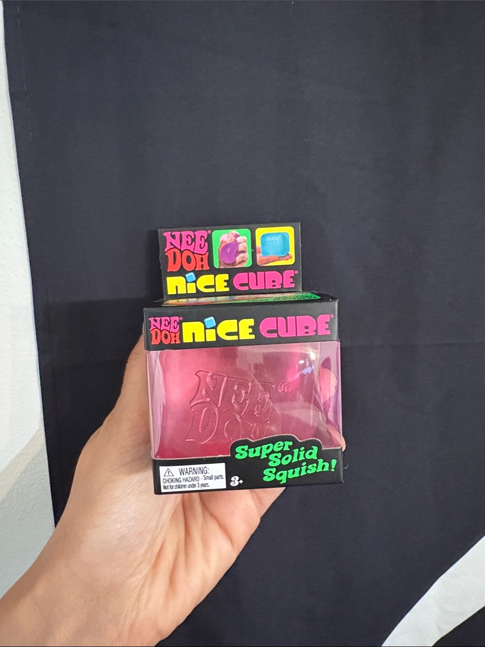 NeeDoh Nice Cube - Pink Solid Squish Toy